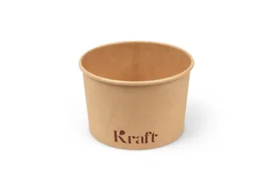 Foodcontainers 230 ml, karton Ø 9,2 x 6 cm bruin Kraft