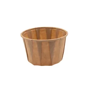 Sauscups 60 ml (2 oz), papier Ø 5,4 x 3,6 cm bruin