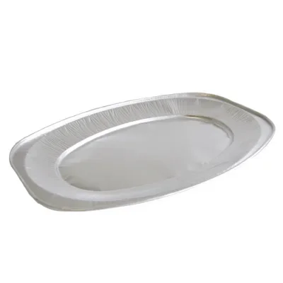 Schalen ovaal, aluminium 54,5 x 36 x 2,2 cm zilver
