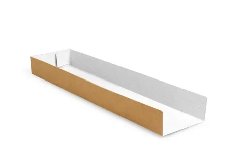 Panini inschuif, karton 28,5 x 7,5 x 3 cm bruin / wit