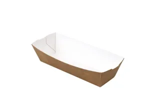 Snackbakjes A5, karton 10,5 x 3,3 x 3 cm bruin / wit
