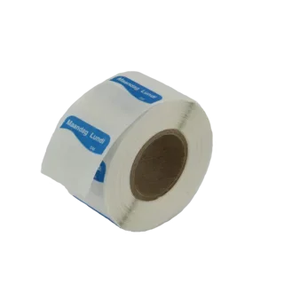 Etiketten oplosbaar Daymark, 2,5 x 2,5 cm blauw “Maandag Lundi”