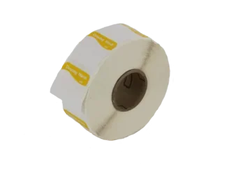 Etiketten beschrijfbaar Daymark, 2,5 x 2,5 cm geel “Dinsdag Lundi”