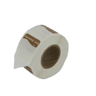 Etiketten oplosbaar Daymark, 2,5 x 2,5 cm bruin “Donderdag Jeudi”