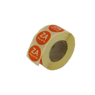 Etiketten afwasbaar Daymark, Ø 1,9 cm oranje “Zaterdag weg op maandag”