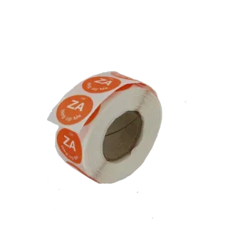 Etiketten oplosbaar Daymark, Ø 1,9 cm oranje “Zaterdag weg op maandag”