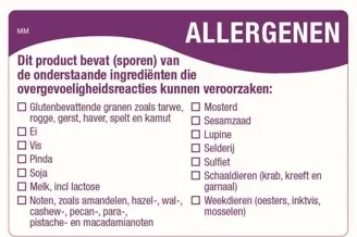 Etiketten beschrijfbaar Daymark, 7,6 x 5,1 cm wit Allergenen