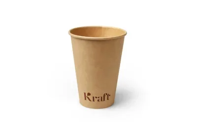 Sausbakjes / koffiebekers 180 ml, karton Ø 7 x 9,2 cm bruin Kraft