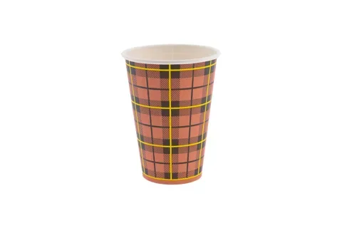 Koffiebekers 180 ml (7,5 oz), karton Ø 7,03 x 9,2 cm “max 5 procent” Scotty rood