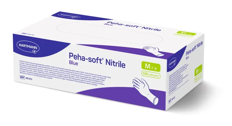 Peha-soft nitrile blauw maat M