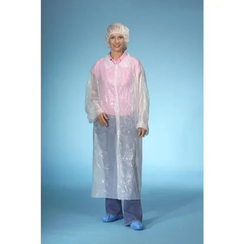 Bezoekersjas, HDPE 150 cm x 125 cm wit