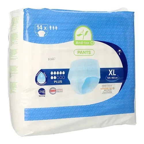 Medi-Inn wegwerppants wit Plus maat XL