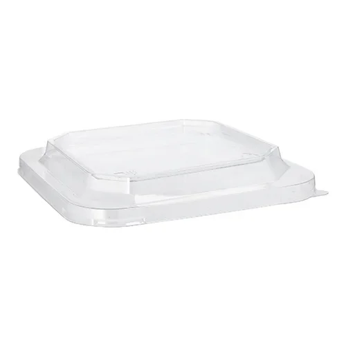 Deksels voor Lunchboxen PET hoekig 2,5 cm x 18 cm x 18 cm transparant